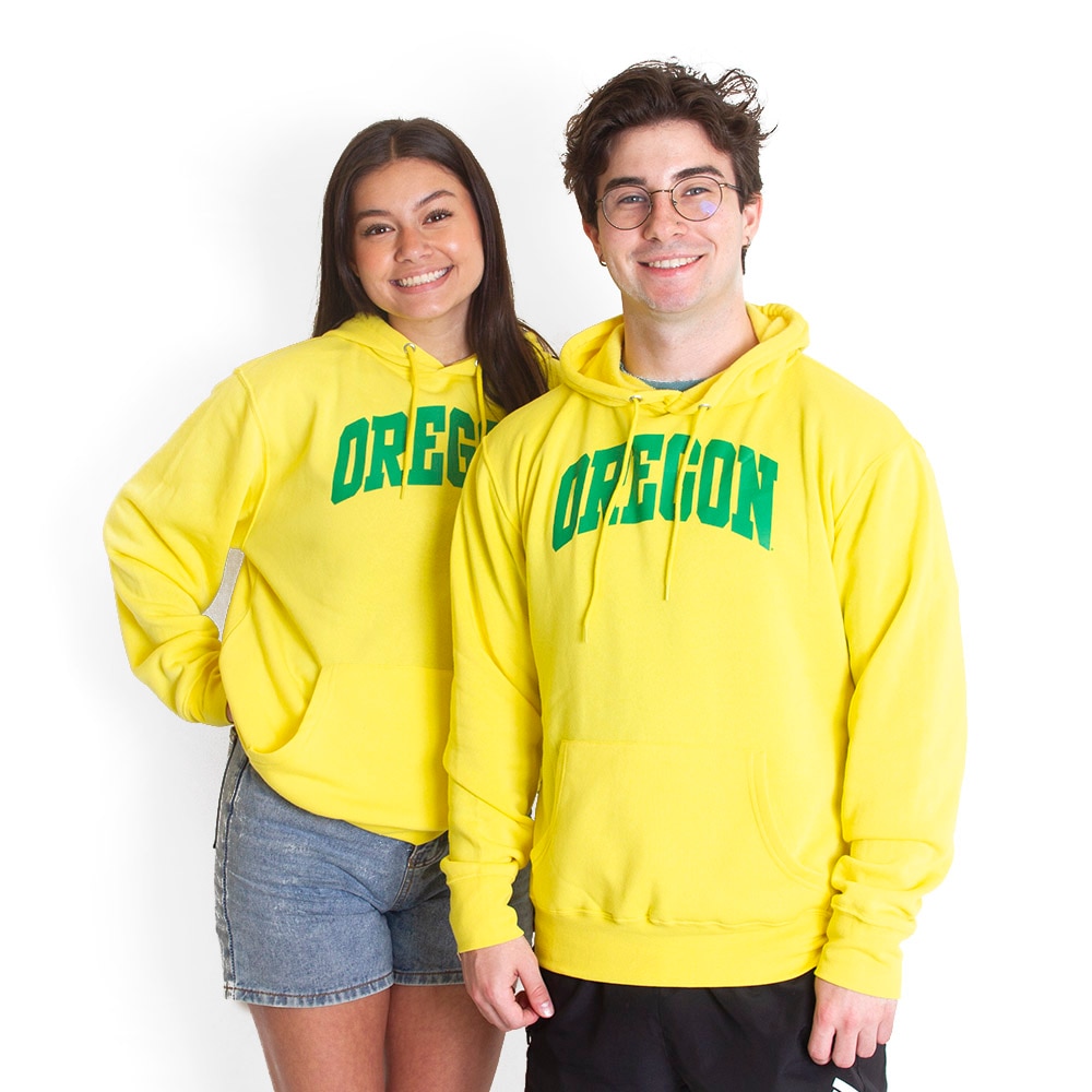 Arched Oregon, Zoozatz, Yellow, Hoodie, Men, Unisex, Cotton fleece, 691873, Sweatshirt